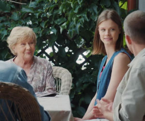 M jak miłość. Barbara (Teresa Lipowska), Mateusz (Rafał Kowalski), Majka (Matylda Giegżno)