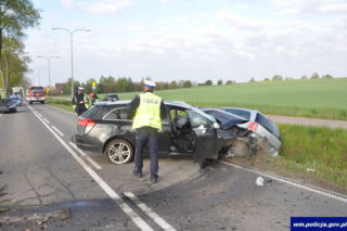 Ople zderzyły się na prostej drodze w Działdowie