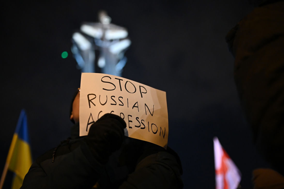 Solidarni z Ukrainą. Wielki wiec w Gdańsku