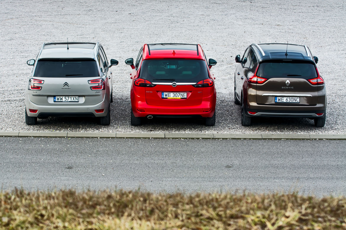 Renault Grand Scenic, Opel Zafira, Citroen Grand C4 Picasso