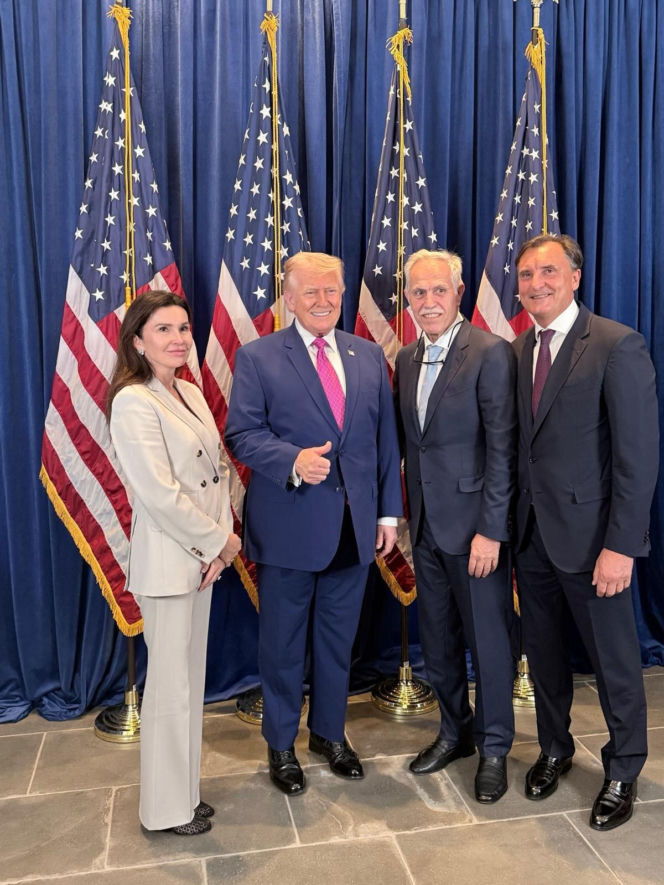 Zygmunt Solorz podczas spotkanie z Donaldem Trumpem