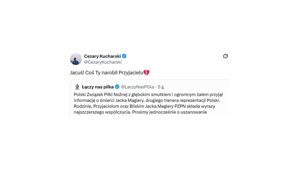 Jacek Magiera nie żyje. Tak go żegnają