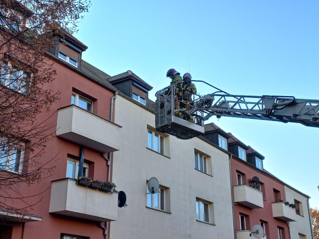 Zgłoszenie o pożarze na Dąbrowskiego w Lesznie. Pożaru nie było
