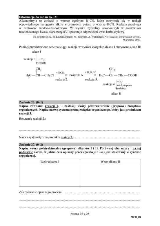 Matura 2019 chemia rozszerzona. ARKUSZE I ODPOWIEDZI
