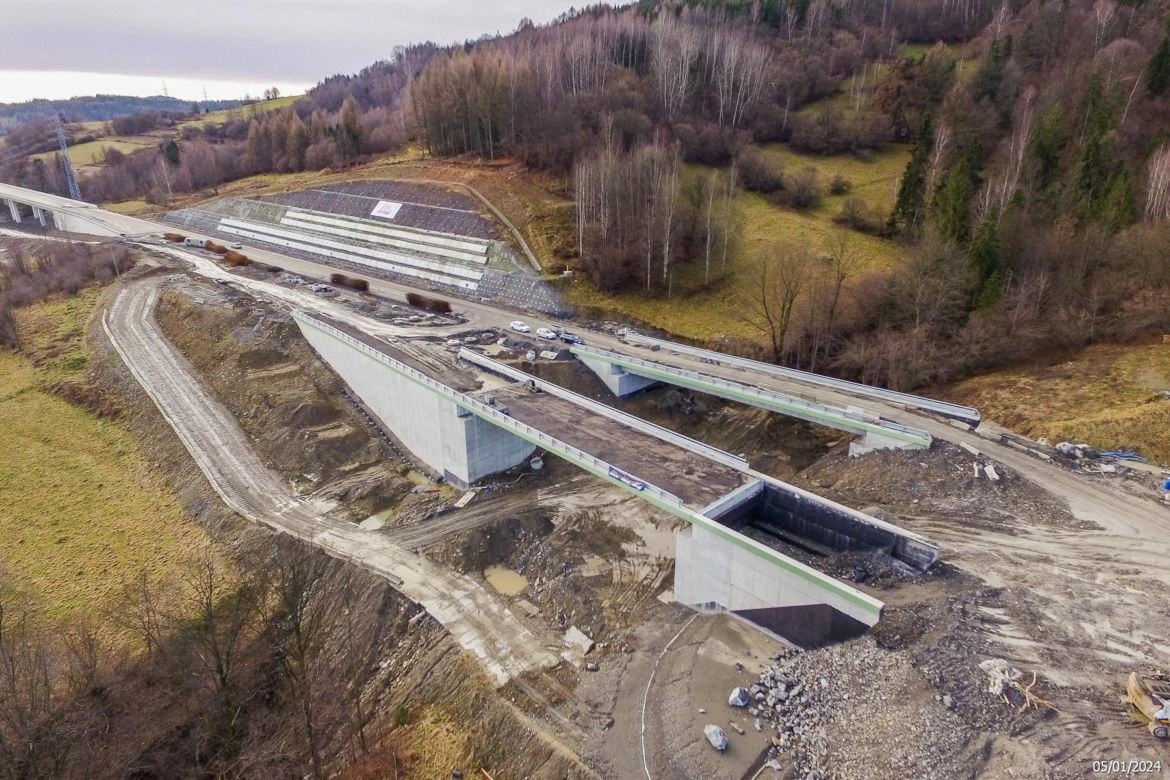 Budowa S1 - obejście Węgierskiej Górki w Beskidach