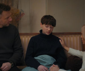 M jak miłość odc. 1931. Bartek (Arkadiusz Smoleński), Franek (Jarosław Śmigielski), Dorota (Iwona Rejzner)