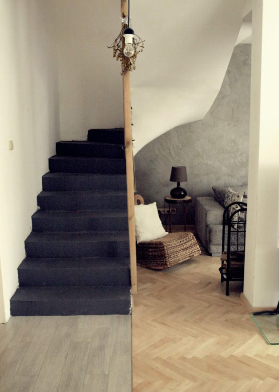 Metamorfoza ściany w salonie BETON na ścianie!