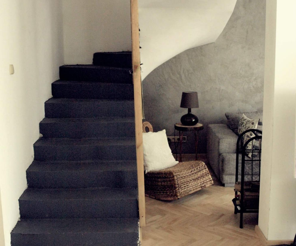 Metamorfoza ściany w salonie BETON na ścianie!