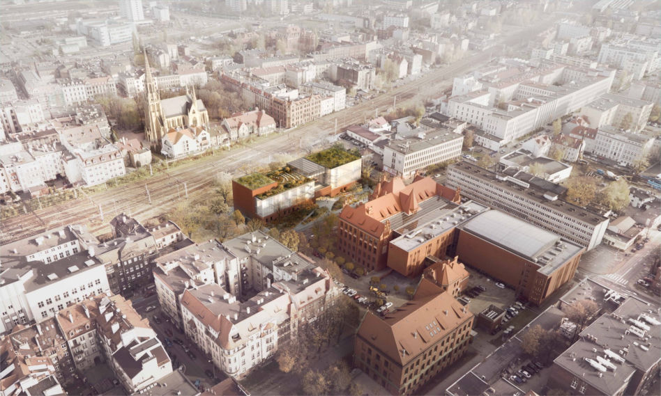 Cztery pomysły na Akademię Muzyczną w Katowicach: SLAS, Konior, MOC i JEMS Architekci