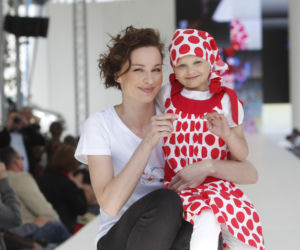 Maja Hirsch z córeczką
