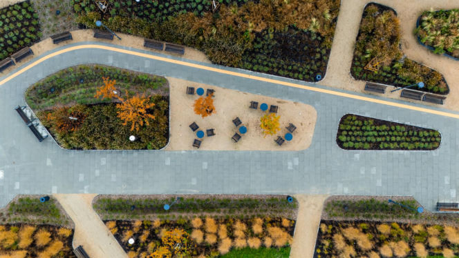 Park nad Południową Obwodnicą Warszawy w marcu 2026 r.