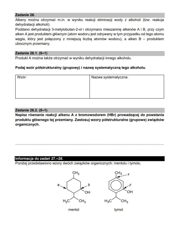 Matura z chemii 2021 - arkusz PDF