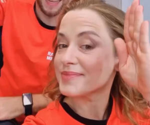 Wojciech Zygmunt i Anna Haba na planie Na sygnale