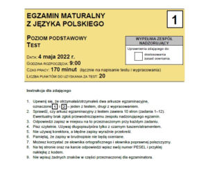 Matura 2022 - język polski [ARKUSZ CKE]