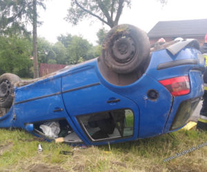 Volkswagen dachował w Prusinowicach