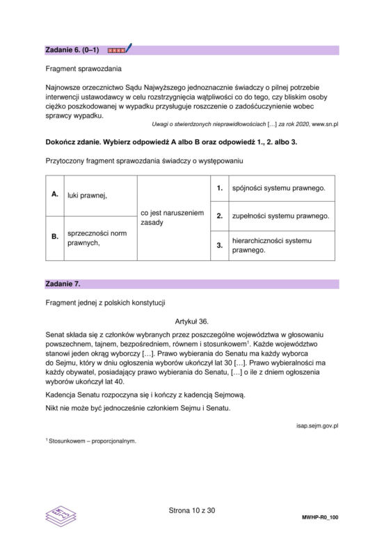 Matura 2026: WOS rozszerzony 12.05.2026r. Arkusze CKE, poziom podstawowy [Formuła 2023]
