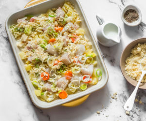 Mintaj zapiekany w porach - rybna delicja za nieduże pieniądze