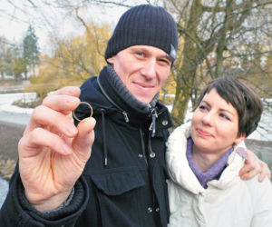 Odnalazł obrączkę w rzece