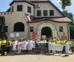 Protest pracowników Inspekcji Weterynaryjnej we Wrocławiu