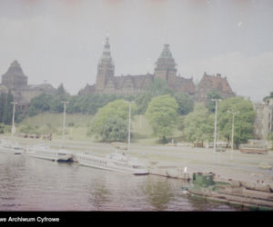 Szczecin z lotu ptaka w latach 80. XX wieku