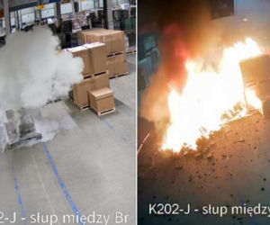 Gigantyczny pożar hali magazynowej. Ujawnili film