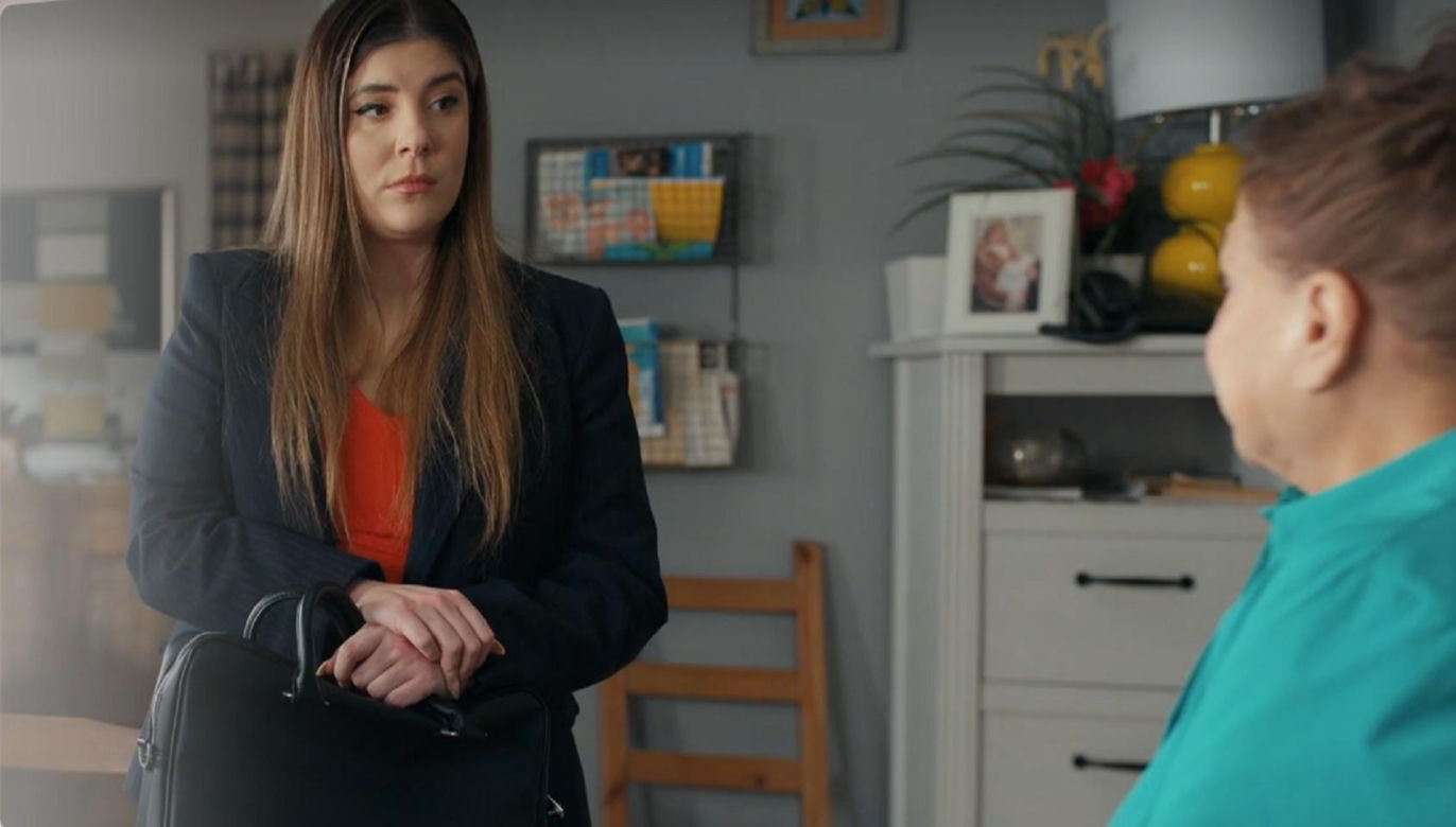 Barwy szczęścia odc. 3382. Lucyna (Grażyna Zielińska), Agata (Natalia Zambrzycka)