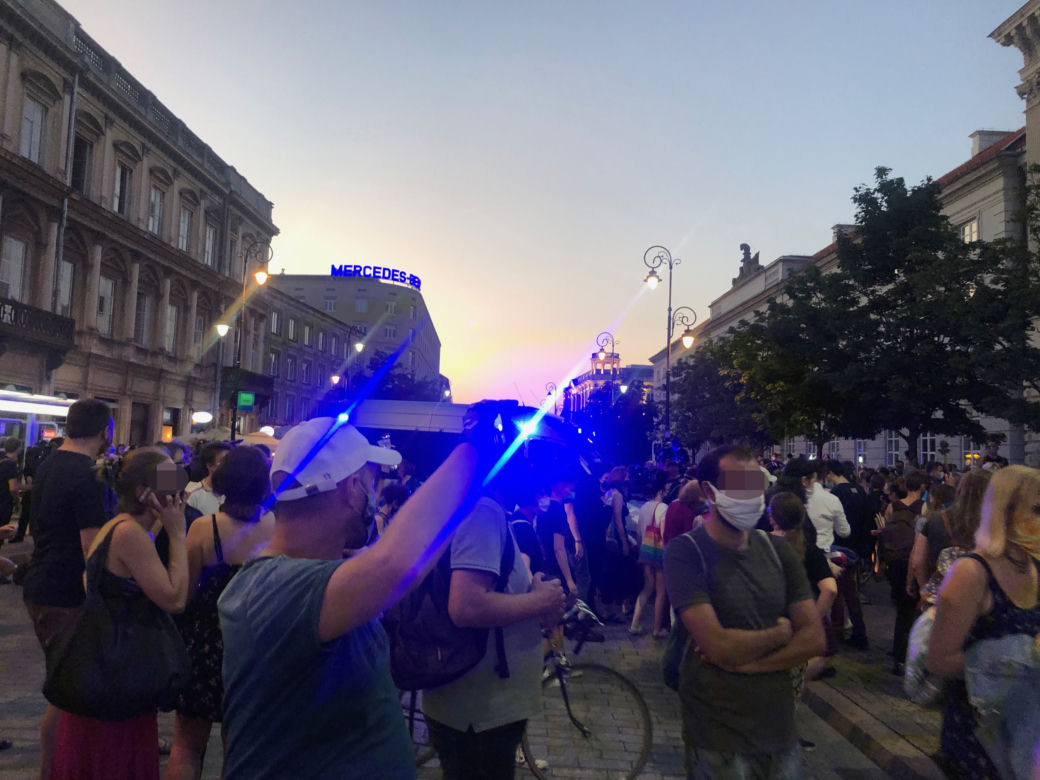 Protest na Krakowskim Przedmieściu