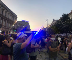 Protest na Krakowskim Przedmieściu