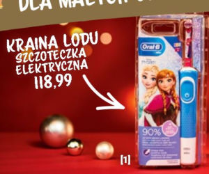 Dla małych odkrywców szczoteczka elektryczna Kraina Lodu (118,99 zł) lub Toy Story (79,99 zł).