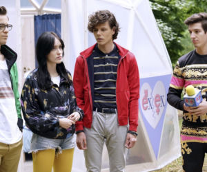 Barwy szczęścia, odcinek 2157: Justin (Jasper Sołtysiewicz), Kacper (Jakub Szlachetka), Madzia (Natalia Sierzputowska), Kajtek (Jakub Dmochowski)