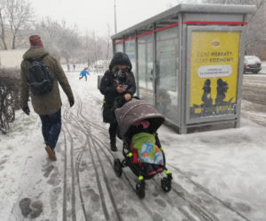 Śnieg zaskoczył Warszawę