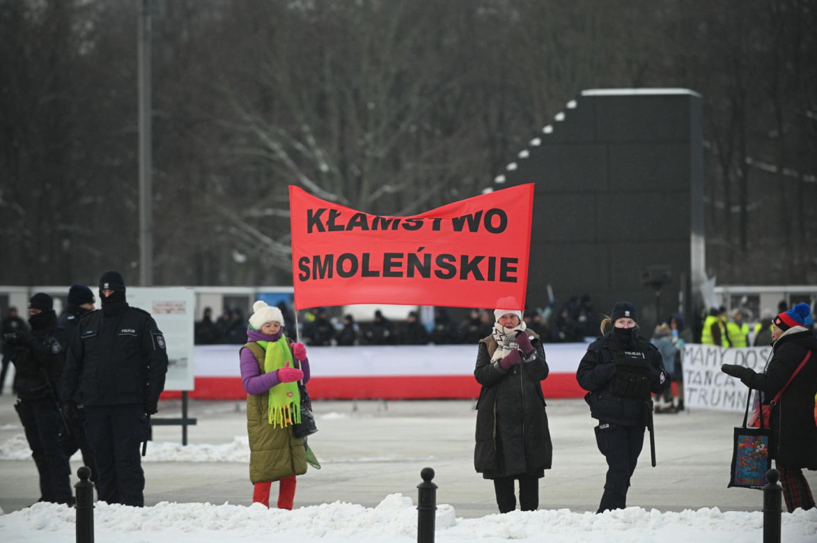 Jarosław Kaczyński na obchodach miesięcznicy smoleńskiej