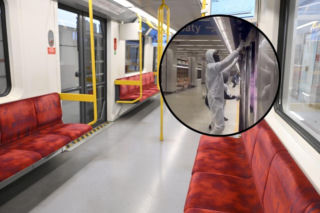 Wandale w warszawskim metrze. Policjanci już nikogo nie zastali 
