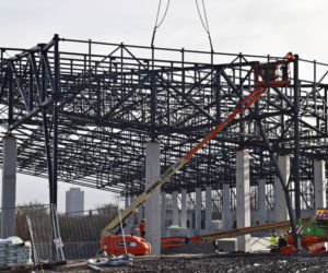 Budowa stadionu w Szczecinie - luty 2020