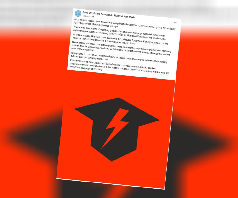 Studenci UWM opublikowali oświadczenie o prawie do aborcji. W sieci zawrzało!