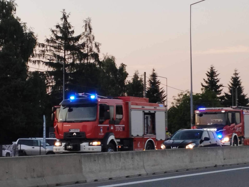 Pożar samochodu pod Tarnowem. Osobówka spłonęła doszczętnie