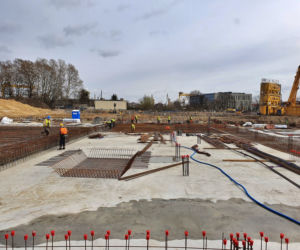 Budowa Fabryki Wody w Szczecinie - marzec 2020