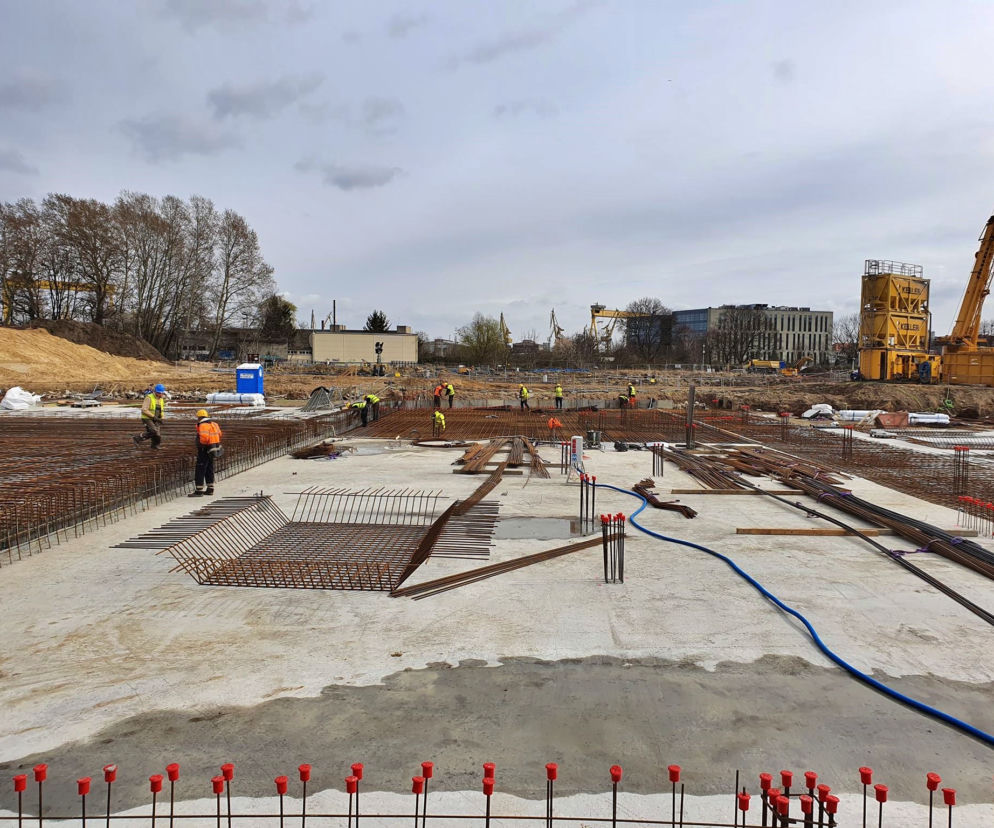 Budowa Fabryki Wody w Szczecinie - marzec 2020