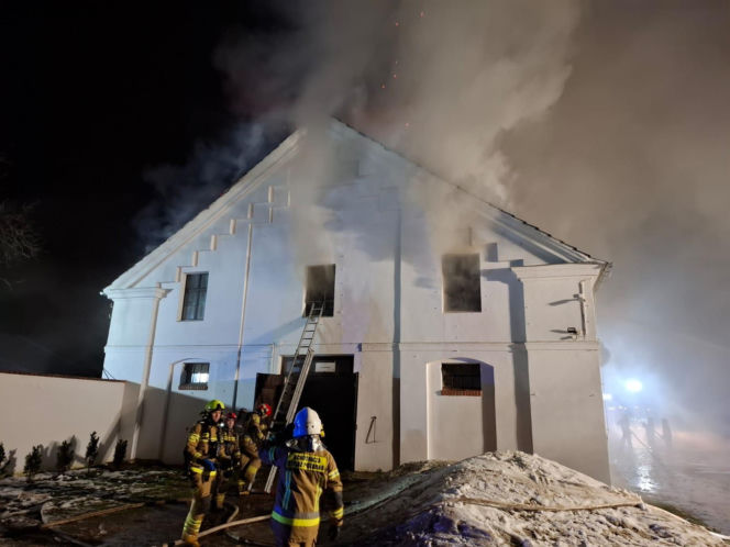 Pożar stadniny w Mosznie
