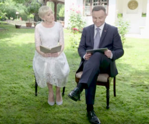 Agata Duda cała w bieli i koronkach zaprasza do czytania ZOBACZ