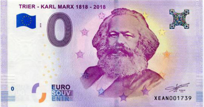 Miasto Trewir sprzedaje banknoty Euro z wizerunkiem Marksa