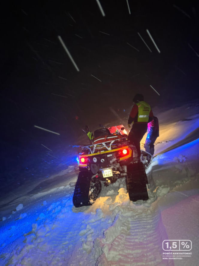Nocny koszmar w Karkonoszach. Turysta został sam w środku śnieżycy