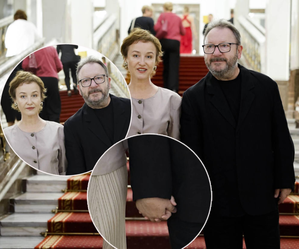 Gabriela Muskała i Zbigniew Zamachowski trzymają się za ręce. O ich związku na Festiwalu Warszawa Singera przeczytasz na SE.