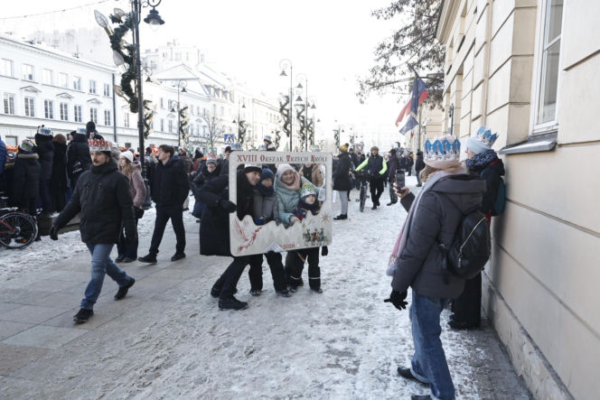 Karol i Marta Nawroccy na Orszaku Trzech Króli