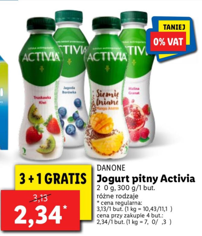 Jogurty Activia 3+1 gratis
