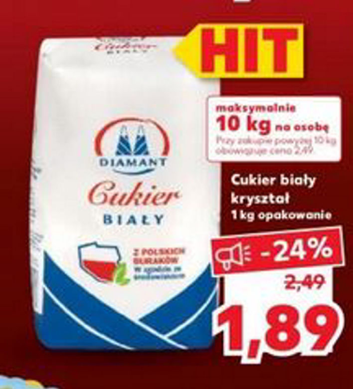Cukier za mniej niż 2 zł