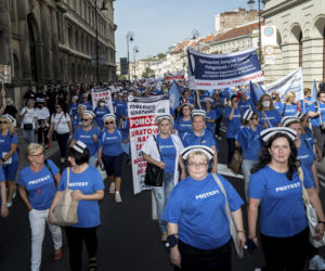Protest pracownikow ochrony zdrowia