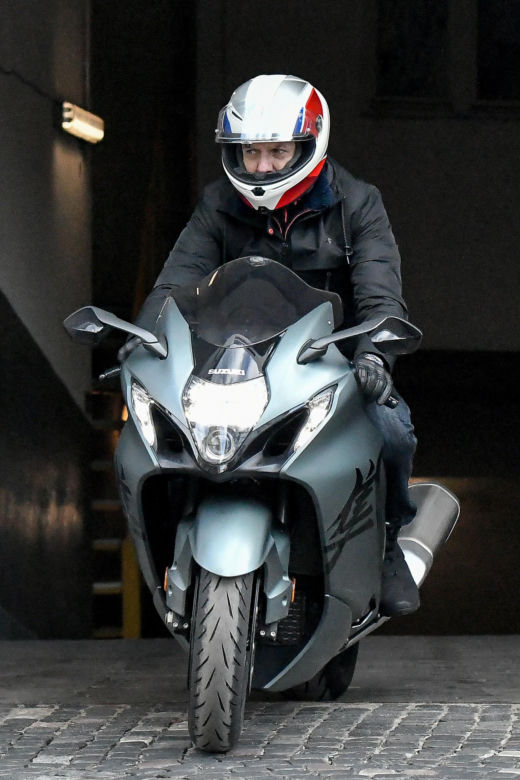 Hubert Urbański na motorze