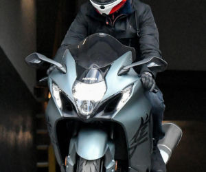Hubert Urbański na motorze