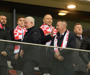 Karol Nawrocki i Przemysław Czarnek na mecze Polska - Albania